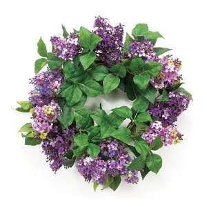   Artificial Silk Flower Lilac Wreaths 20   Unlit: Home & Kitchen