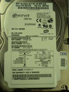 6X IBM 36.4GB ULTRA 160 10K SCSI HARD DRIVE 06P5759  
