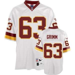  Russ Grimm White Reebok NFL #63 Premier Throwback 