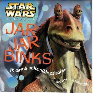 Star Wars Episode I Jar Jar Binks 18 month Calendar 1999 