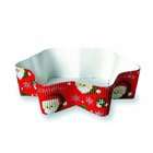 Welcome Home Brands Oven Safe Paper Christmas Fluted Cake Pans, 6 Inch 