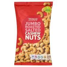 Tesco Jumbo Roasted &Salted Cashew Nuts 350G   Groceries   Tesco 