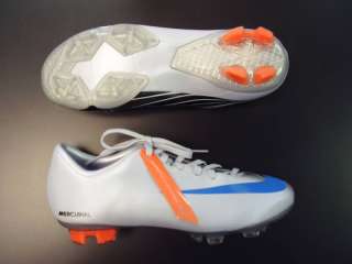 Nike Womens Mercurial Miracle FG Platinum/Blue Size 5.5  