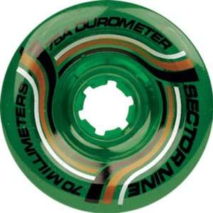  Sector 9 9 Ball 75a 70mm Clear Green Skate Wheels: Sports 