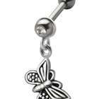 FreshTrends Spring Butterfly .925 Sterling Silver Dangle Cartilage 