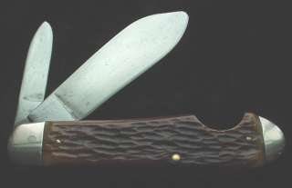 old PAL POCKET KNIFE Easyopen Jack Jigged Bone 2Blades vintage  