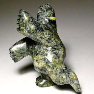Inuit Art Dancing Bear By Moe Petooloosie/ Stone Carving/ Collectable 