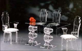 Acrylic furniture, dining table sculptured acrylic  