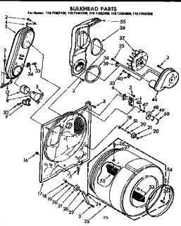 KENMORE Gas dryer Burner assembly Parts  Model 11077982100 