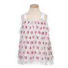 Lipstik Ivory Floral Lace Baby Doll Style Top Girl 4T