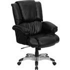    Friendly Black Leather OverStuffed Executive High Back Office Chair