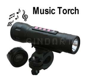 Bike Bicycle LED flashlight Torch MP3 Player Speaker 2G  