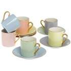 Yedi Houseware Classic Coffee and Tea White Dots Espresso Cups and 