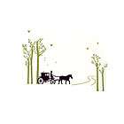 REMOVABLE 70*50cm Horse Car Trees Snow Wall decal wall decor Sticker 