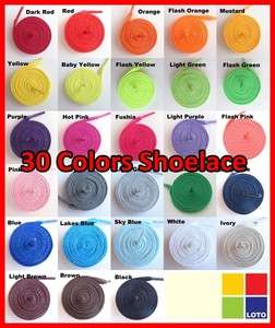   /Oval/Fat Coloured Shoe Lace Bootlaces 30 colors Wholesale lot  
