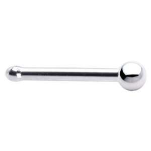    Solid 14KT White Gold 1.5mm Ball Nose Bone   20 Gauge Jewelry