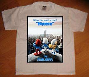 Smurf Movie Personalized T Shirt   NEW  