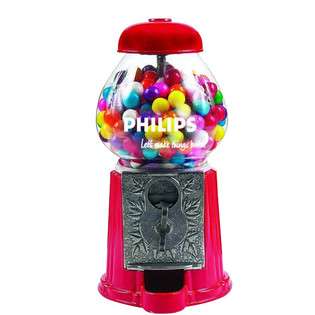  TS102 RD 9 in. Metal Glass Gumball Candy Dispenser Red 