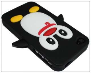 Hot Penguin Soft Silicone Rubber Skin Case cover for Apple iPhone 4s 4 