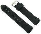 18mm Speidel Sporty Relief Rubber Black Watch Band Mens