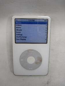 AS IS Apple Video Ipod 5th Generation Classic White 30 GB Model A1136 