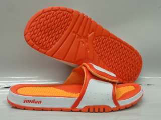 Nike Jordan Hydro 2 White Orange Sandals Mens Size 8  
