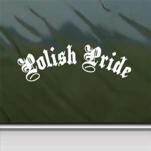  Polish Pride White Sticker Car Laptop Vinyl Window White 