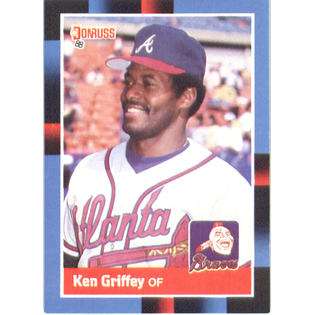 1988 Donruss # 202 Ken Griffey Atlanta Braves Baseball Card  Topps 