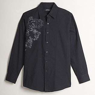 Long Sleeve Faux Embroidered Shirt  Linea Dome Clothing Mens Shirts 