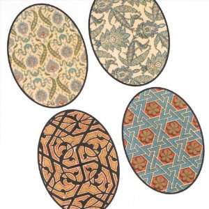  Collage Sheet Middle Eastern Art 18x25mm Ovals (1 Sheet 
