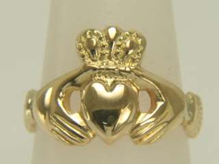 Vintage 18K Yellow Gold Claddaugh Ring 6.7 grams  