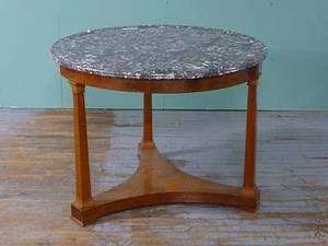 ANTIQUE MARBLE TOP CENTER TABLE  