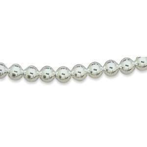  24 10mm Sterling Silver Bead Necklace: Jewelry