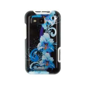  Design Plastic Phone Cover Case Blue Flower For Motorola 