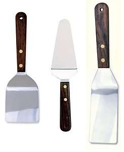 Norpro Stainless Steel and Hardwood Spatulas and Pie Cutter 3 Piece 