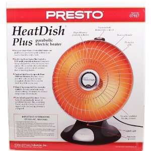 Presto Heat Dish Plus Parabolic Electric Heater 