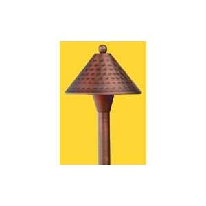   CL 655B OC  Low Voltage/ 12V Area Light Brass Dimpled Cone, Old Copper