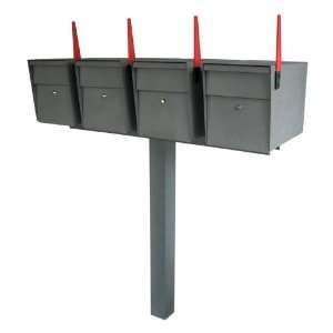   Security Locking Quadruple Mailbox & Post Package: Home Improvement