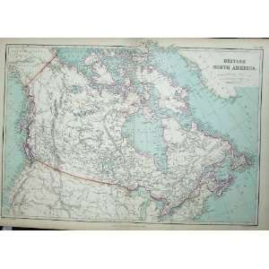   1872 Blackie Geography Maps North America Hudson Bay