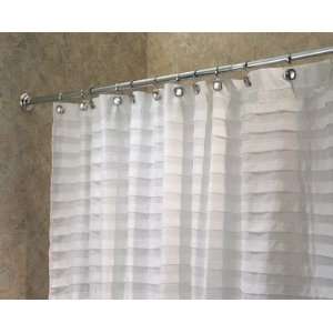 InterDesign White Tuxedo Shower Curtain   72 x 72:  Home 