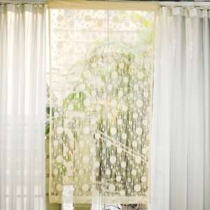   Tassel String Door Curtain Window Room Divider   Beige: Home & Kitchen