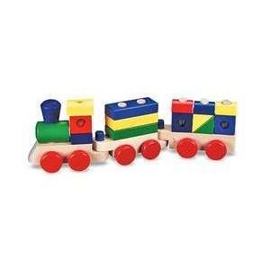  Melissa & Dougs Wooden Stacking Train: Toys & Games