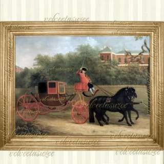 Horse & Carriage Victorian Dollhouse Picture Miniature  