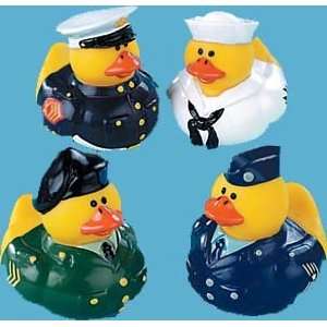  1 Dozen Armed Forces Rubber Duckies: Toys & Games