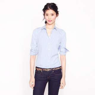 Stretch perfect shirt in classic stripe   Suiting Shirts   Womens 