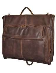 David King & Co. Distressed Leather Garment Bag