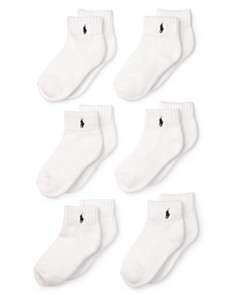 Ralph Lauren Childrenswear Boys Toddler 6 Pack Socks   Sizes 2 4 