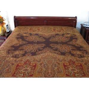  TITLI CASHMERE ETHNIC INDIA BEDSPREAD BEDDING BED THROW 