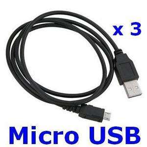 3X Micro USB Data Charger Cable For HTC 4G T Mobile MyTouch Blackberry 