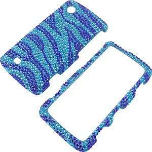 Rhinestones Shield Protector Case for LG Chocolate Touch VX8575, Blue 